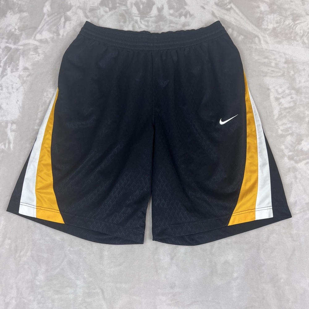 Y2K Nike Shorts Mens XL Black Basketball Performance Sporty Gym Athleisure Baggy